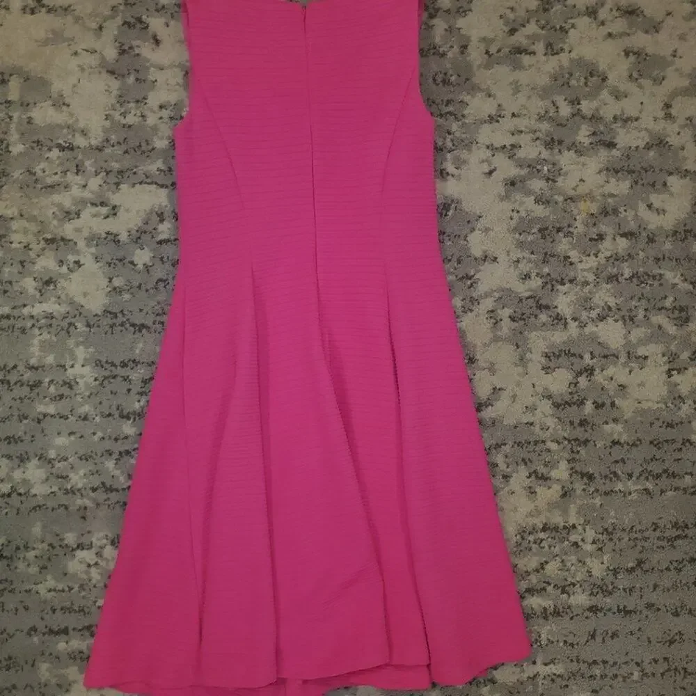 Leslie Fay Pink A line Dress || sz4 || EUC - Picture 4 of 14
